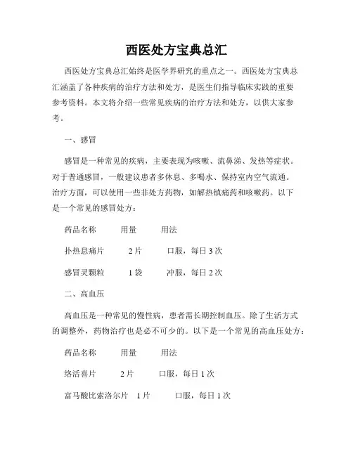 西医处方宝典总汇