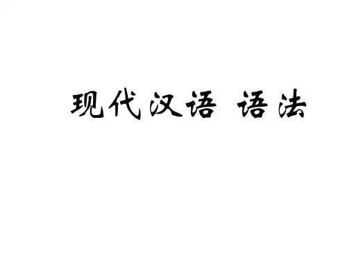 现代汉语·语法·1(词类)精品PPT课件