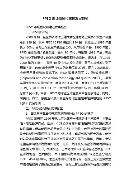 FPSO市场概况和建造发展趋势