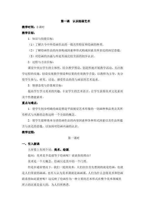 第一课  认识绘画艺术