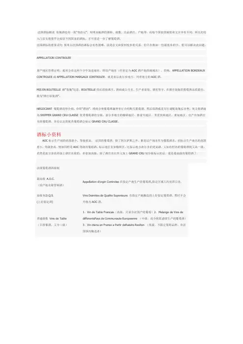 法国酒标解读