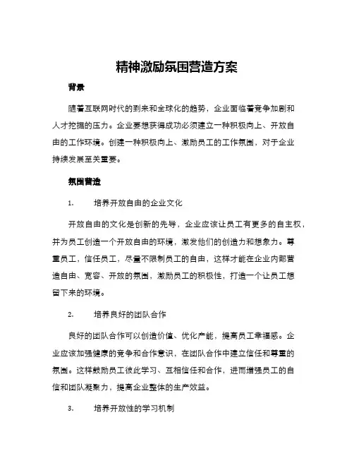精神激励氛围营造方案