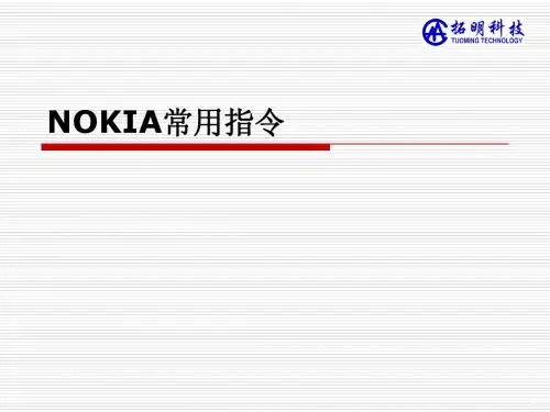 NOKIA常用指令介绍-拓明