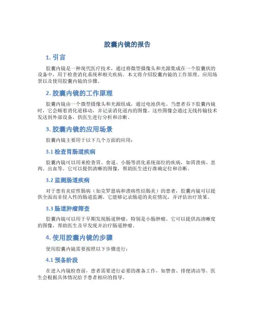胶囊内镜的报告