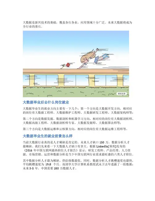 大数据毕业后去什么岗位就业 就业前景怎么样