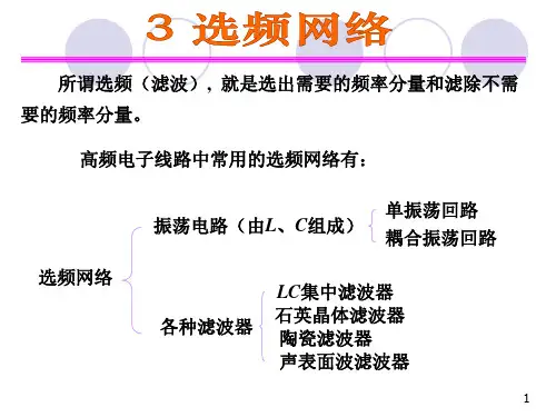 高频电子电路第2章_选频网络