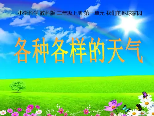 二年级上册科学课件-《5.各种各样的天气》教科版 (共27张PPT)