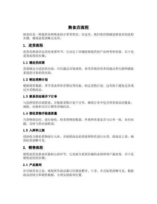 熟食店流程