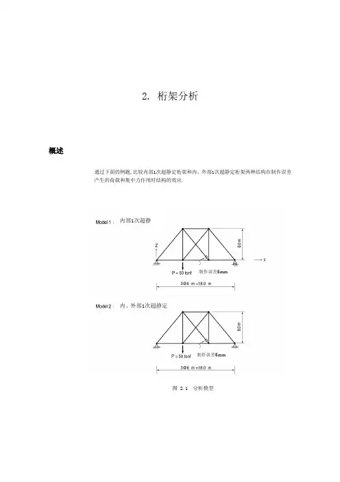 Midas桁架分析