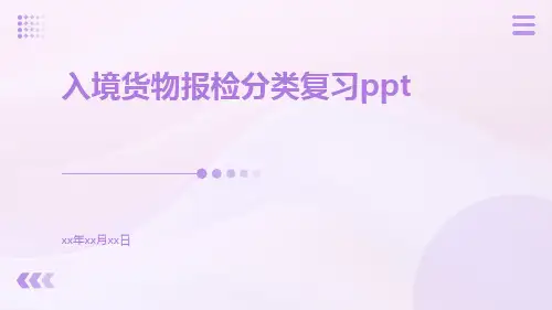 入境货物报检分类复习ppt