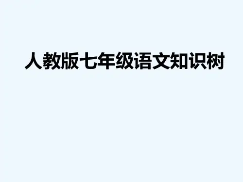 语文人教版七年级上册语文知识树