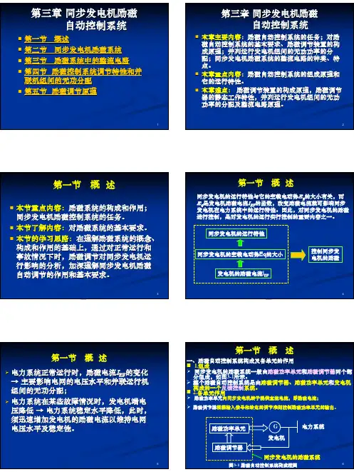 第三章 同步发电机励磁自动控制系统