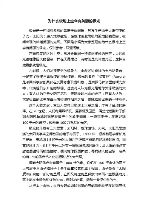 为什么极地上空会有美丽的极光