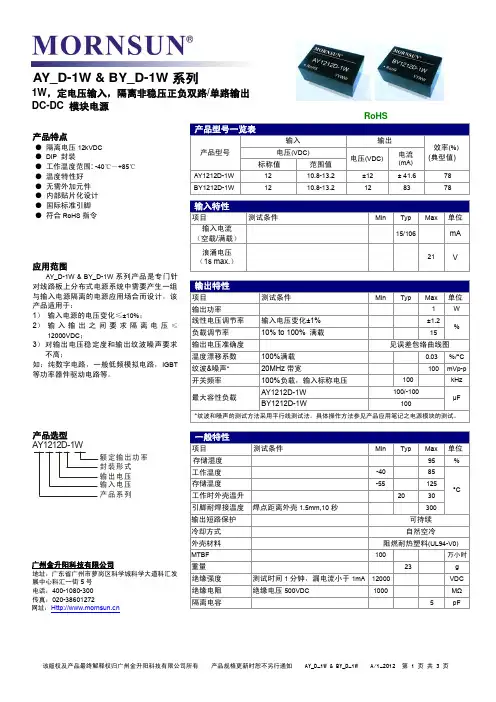 AY_D-1WBY_D-1W系列