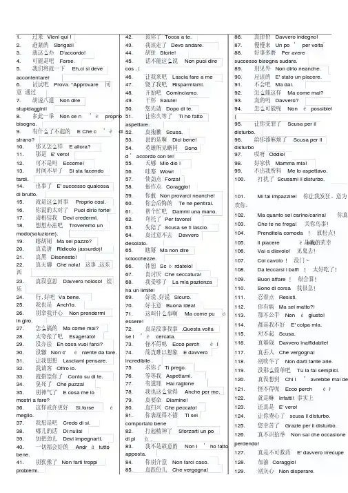 意大利语400句
