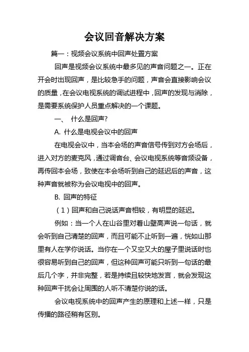 会议回音解决方案