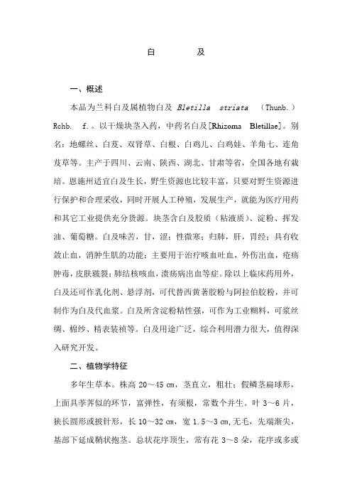 白及栽培技术