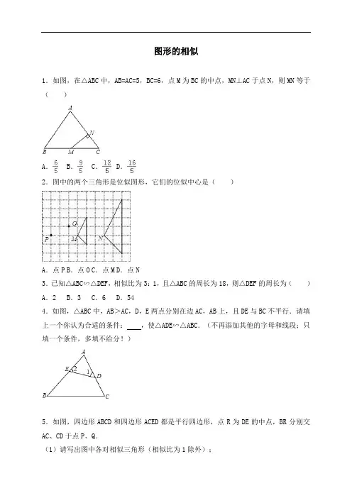《图形的相似》专题练习含答案