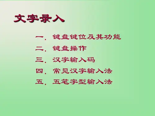 文字录入
