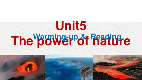 人教版高二英语选修六 Unit5 The power of naturel 课件(共16张)