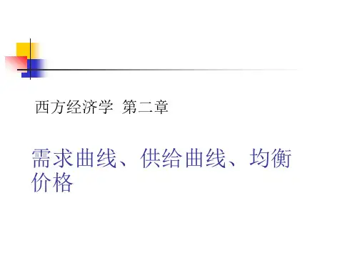 需求曲线供给曲线均衡价格