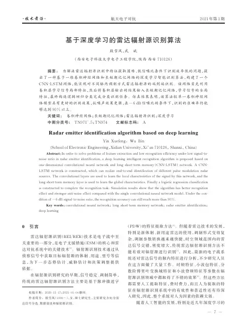 基于深度学习的雷达辐射源识别算法
