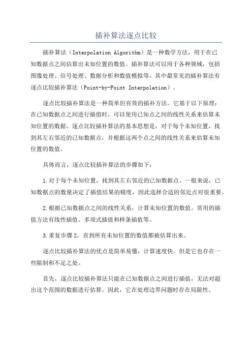 插补算法逐点比较