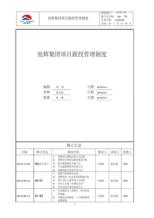《XH集团跟投管理制度B4》