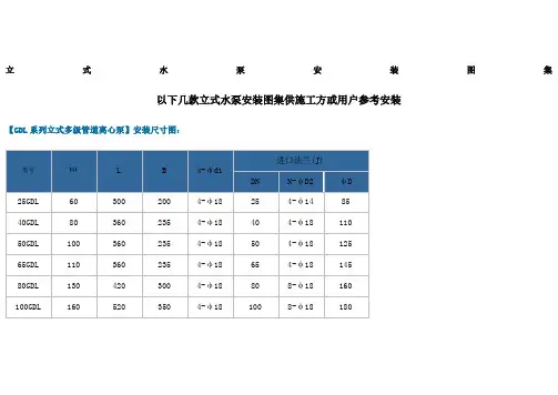 立式水泵安装图集