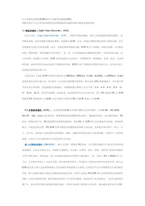 [精品]dvr和vcr的差别
