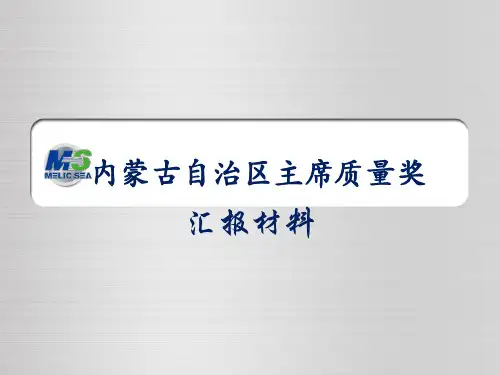 (卓越绩效)质量奖申报材料