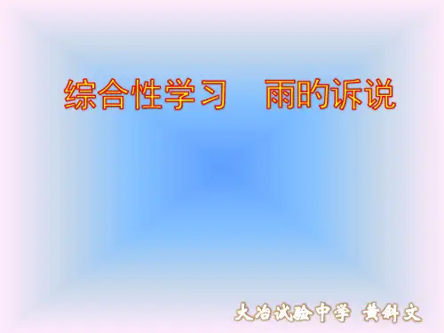 5雨的诉说综合性学习练习
