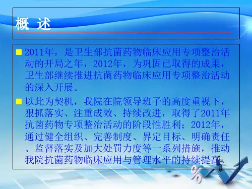 抗菌药物持续改进报告