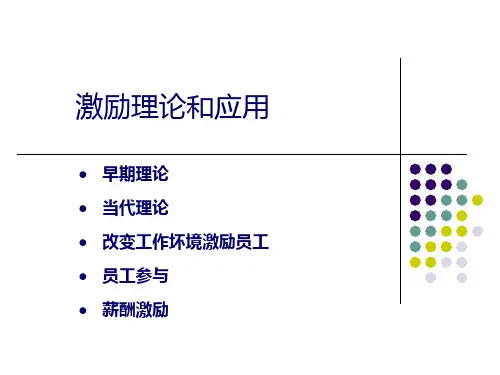 组织行为学激励理论和应用(西工大)精品PPT课件