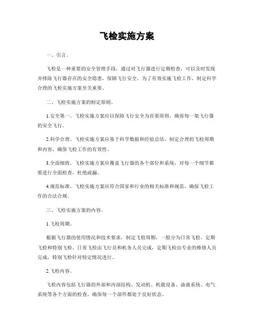 飞检实施方案
