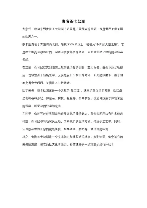 青海茶卡盐湖