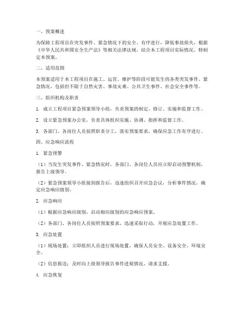 紧急工程项目应急预案