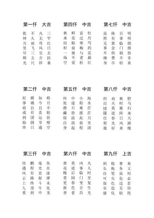 (完整word版)寺庙一百签