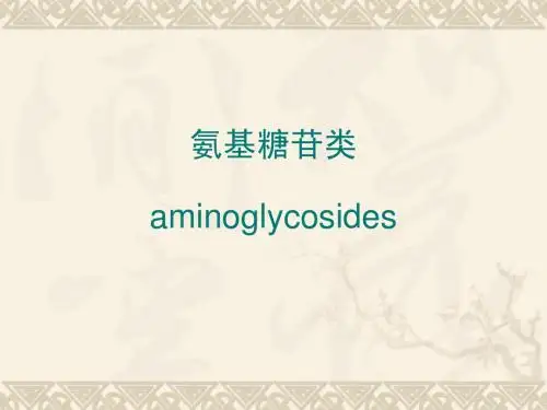 氨基糖苷类&大环内酯