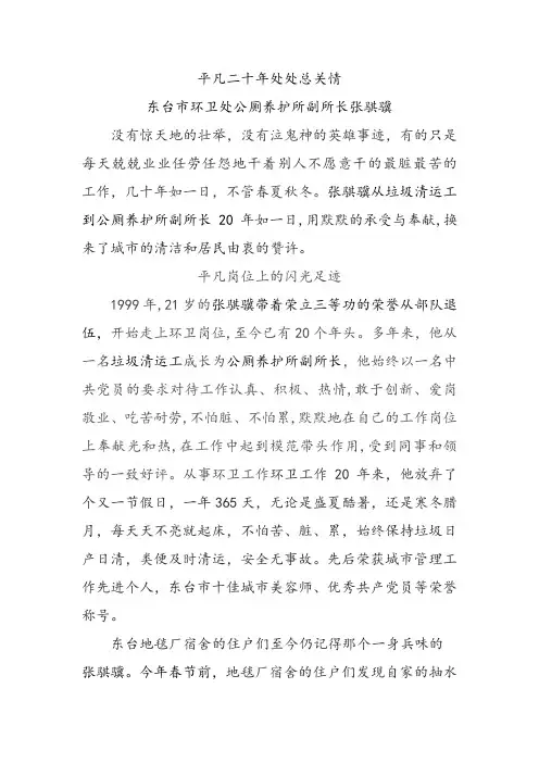 平凡20年处处总关情