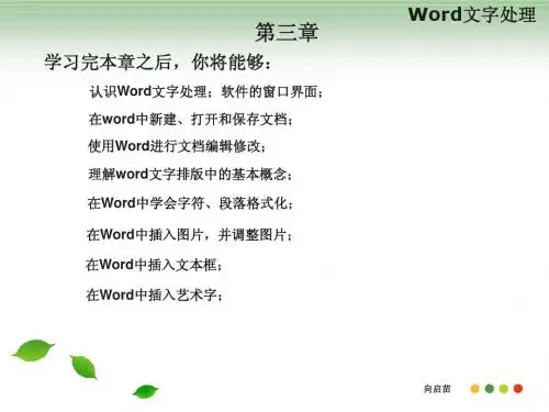 Word文字处理(模型)