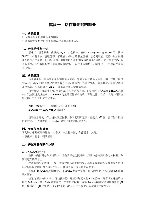 催化剂制备实验