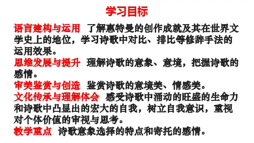 《自己之歌》超级精品ppt课件