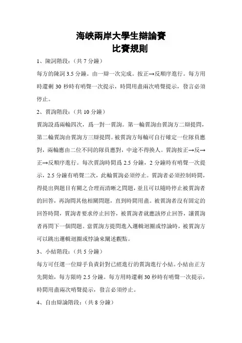 海峡两岸大学生辩论赛