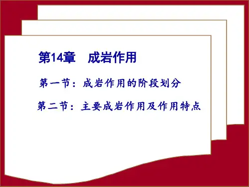 地质大沉积岩石学课件第14章  成岩作用