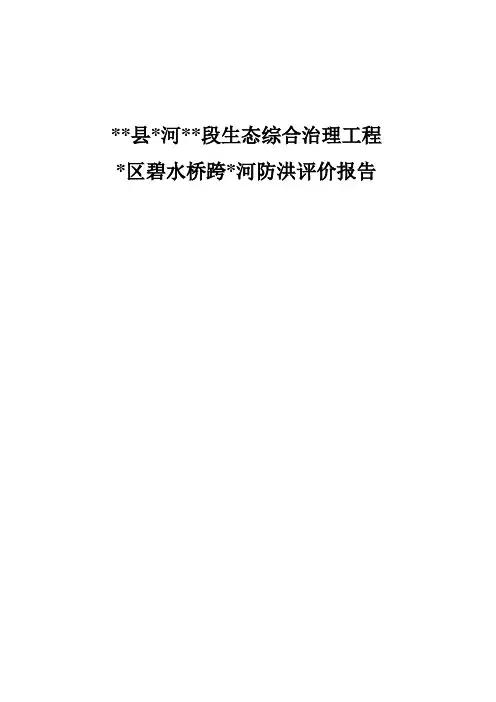某桥防洪评价报告