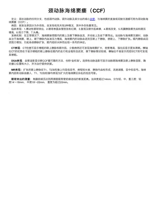颈动脉海绵窦瘘（CCF）