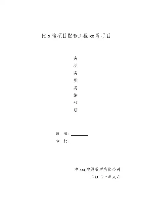 市政道路实测实量实施标准与方法