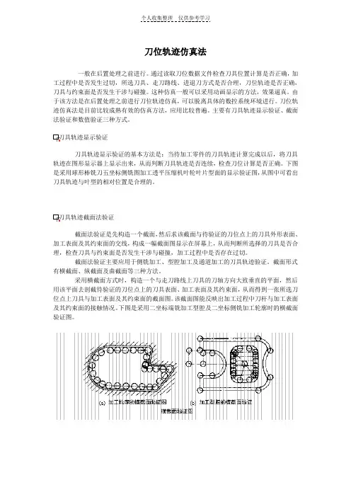 刀位轨迹仿真法