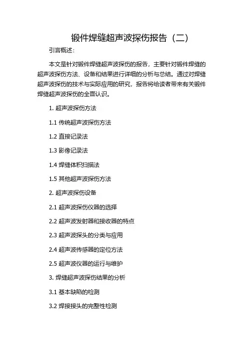 锻件焊缝超声波探伤报告(二)